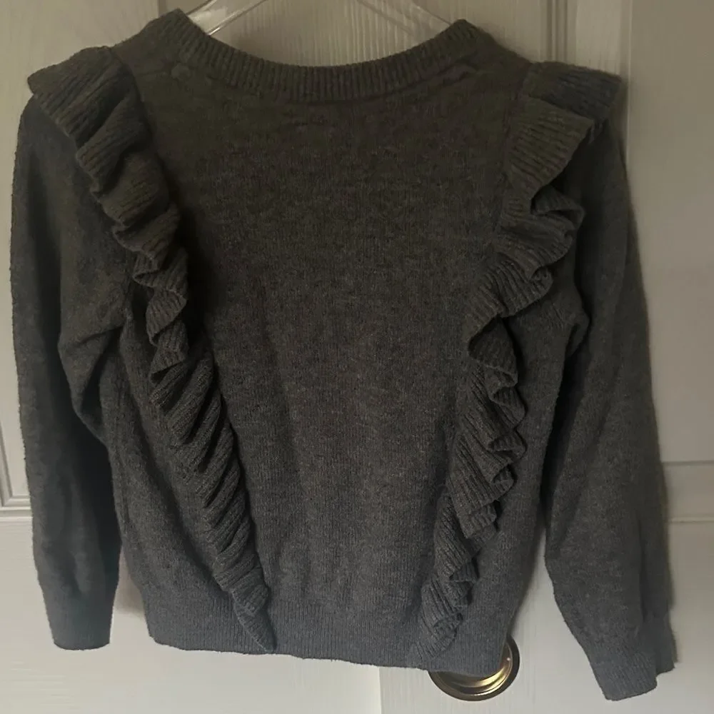 GAP Kids Charcoal Ruffle Sweater